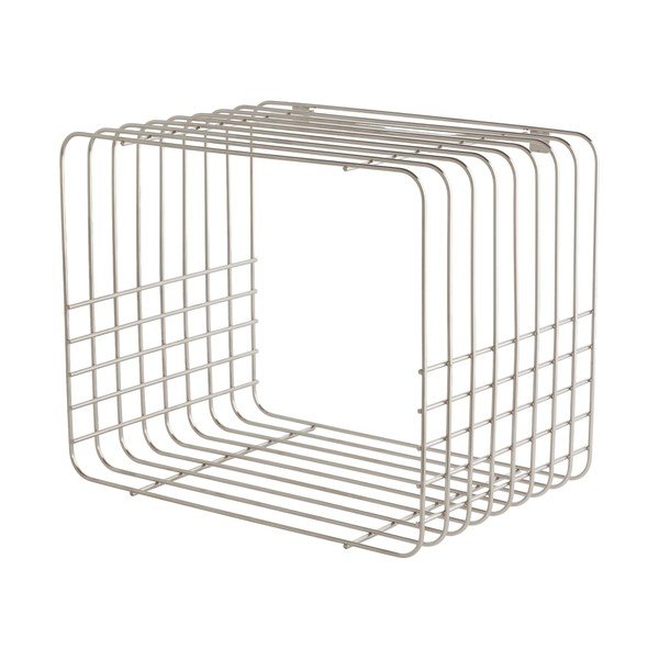 Läikiv hõbedane astmeline metallriiul 38 cm Wire - Mette Ditmer Denmark