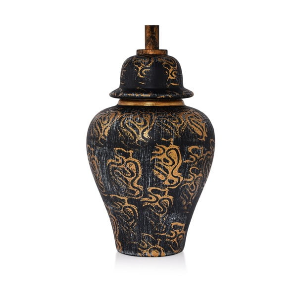 Must/kuldne lauavalgusti tekstiilist varjuga (kõrgus 54 cm) - Opviq lights-image-3