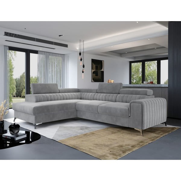 Hall sametist lahtikäiv/sahtliga nurgadiivan (vasak nurk/L-kujuline) Laurence – ELTAP-image-4