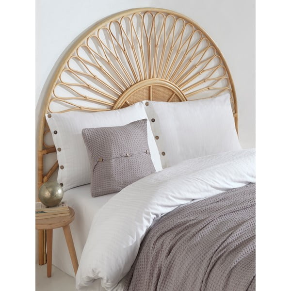 Valge Renforcé puuvillast pikendatud voodipesu kaheinimesevoodile 240x220 cm Como Striped - Mila Home Luxury-image-2