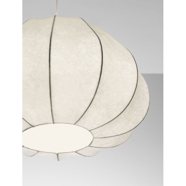 Mattvalge kangast ripplamp ø 50 cm Bora - Nova Luce-image-2