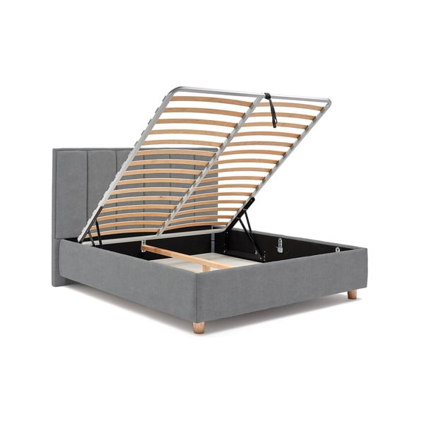 Sinihall kaheinimese voodi koos võrega ja panipaigaga , 180 x 200 cm Wega - ProSpánek-image-4