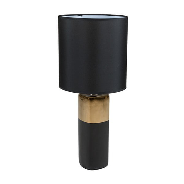 Černá stolní lampa  se základnou ve zlaté barvě Santiago Pons Reba,  ⌀ 24 cm