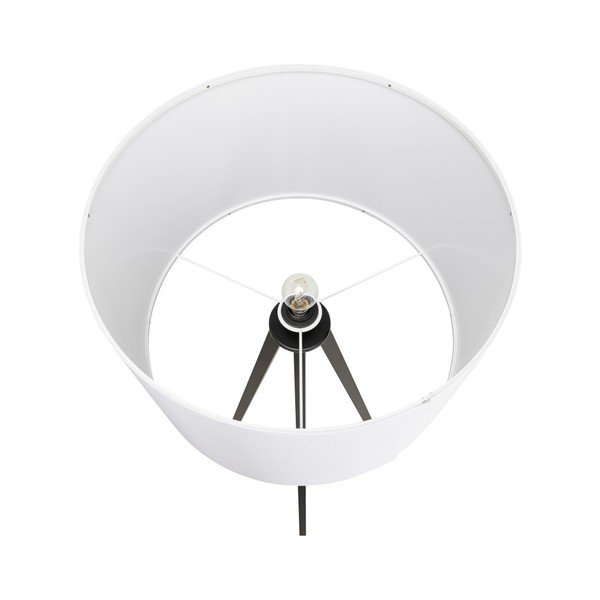 Stojací lampa s černou konstrukcí a bílým stínítkem Kokoon Trivet-image-1