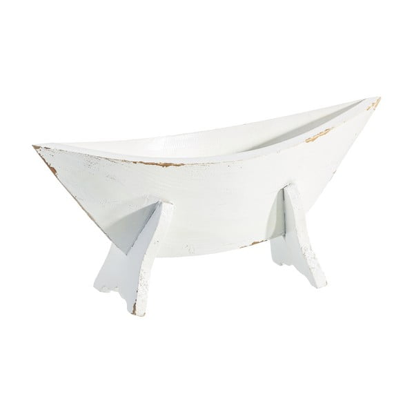 Bílý květináč Ixia Boat, výška 15 cm