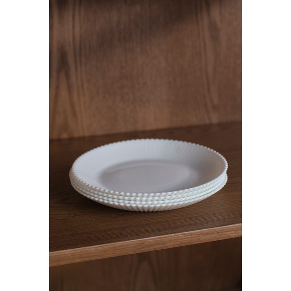 Valged klaasist magustoidutaldrikud, 4 tk, ø 17,5 cm Alessia - Jotex-image-1