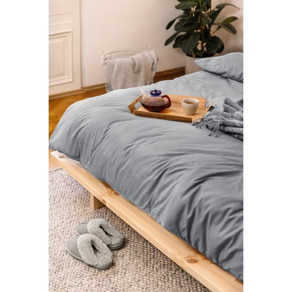 Hall mikrosatiinist voodipesu kaheinimesevoodile 200x200 cm Basic - Bonami Essentials-image-3