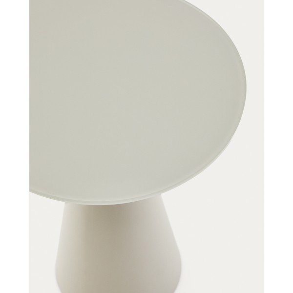 Ümmargune abilaud klaasist pealispinnaga ø 35 cm Wilshire - Kave Home-image-4