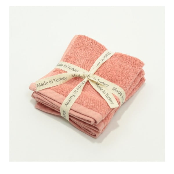 Pudrově růžový bavlněný ručník My Home Plus Guest, 33 x 33 cm