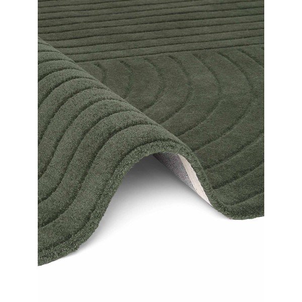 Tumeroheline käsitsi kootud villane ümmargune vaip ø 150 cm Arcura - Vikosa-image-4