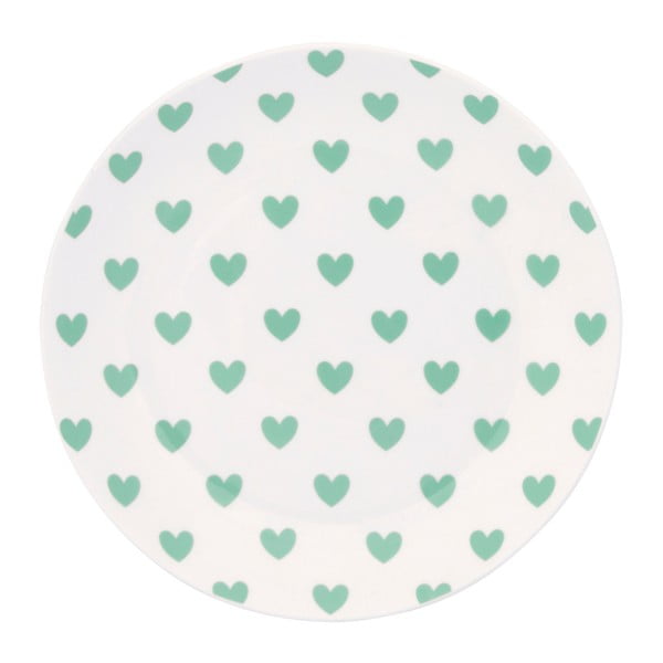 Keramický talíř Miss Étoile Emerald Hearts , ⌀ 17 cm