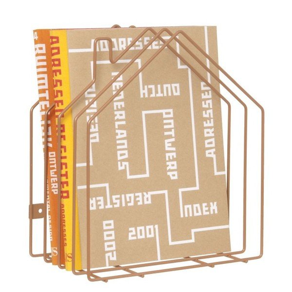 Stojan na časopisy Present Time House Copper