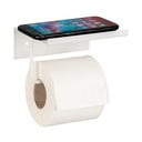 Valge isekinnituv metallist WC-paberi hoidja koos riiuliga Desulo - Wenko