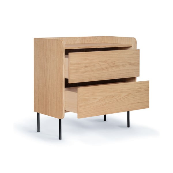 Puiduvärvi tammedekooriga kõrge kummut 80x82 cm Wrap – Bonami Selection-image-3