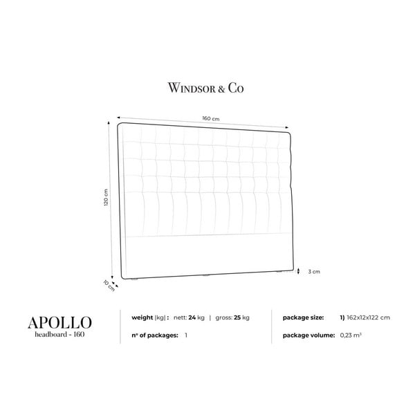Tumehall pealaud sametkattega Windsor & Co diivanid , 160 x 120 cm Apollo - Cosmopolitan Design-image-4