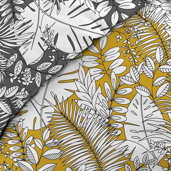 Mikrokiust kollane pikendatud voodipesu kaheinimesevoodile 240x220 cm Calaos - douceur d'intérieur-image-4