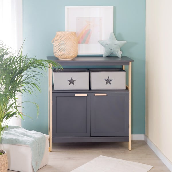 Antratsiitne madal laste kummut mähkimislauaga 87x75 cm Berlin – Roba-image-4