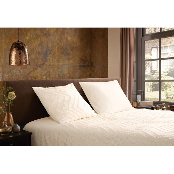 Kreem pikendatud mikrokiust voodipesu kaheinimesevoodile 200x220 cm Pure Zigzag - Good Morning-image-1