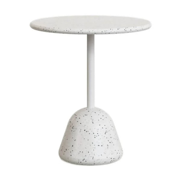 Valge terrazzo ümmargune söögilaud ø 70 cm Saura - Kave Home