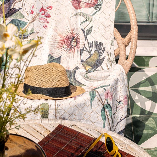 Valge rätik 70x150 cm Blooming - Happy Friday-image-2