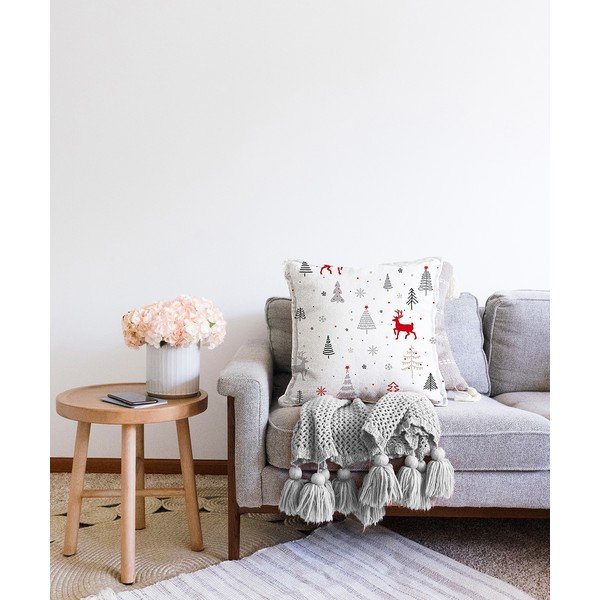 Jõulud šenillinokk padjapüür Põhjamaade jõulud, 55 x 55 cm - Minimalist Cushion Covers-image-2