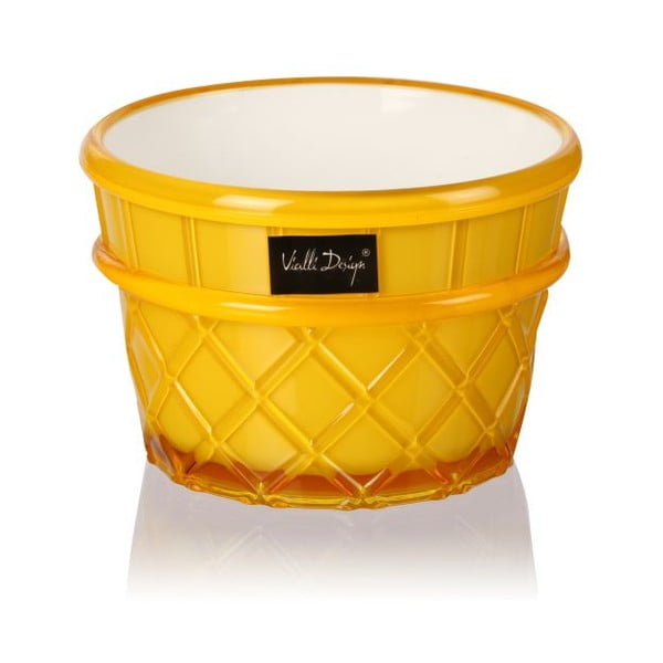 Žlutý pohár na dezert Vialli Design Livio, 266 ml