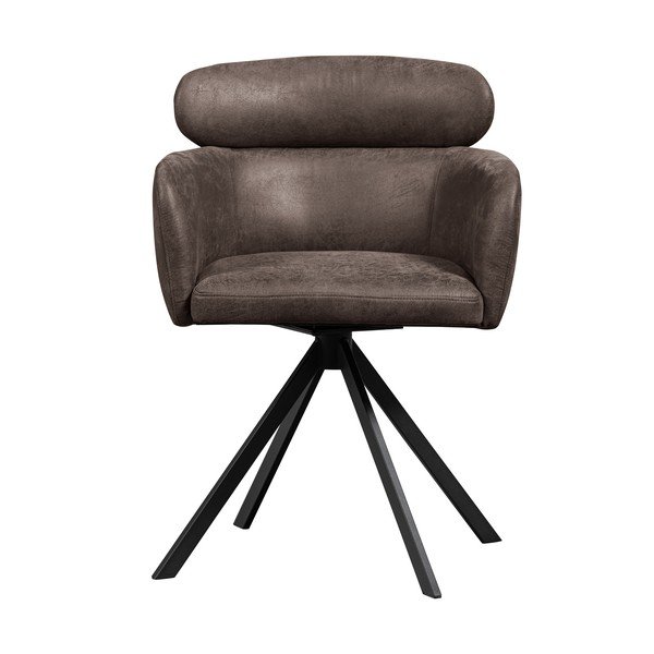 Tumepruun polsterdatud söögitool Fenne - WOOOD-image-2