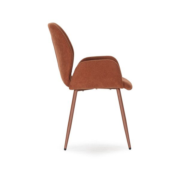 Polsterdatud söögitoolid kahe terrakota värvi komplektis Ansu - Marckeric-image-4