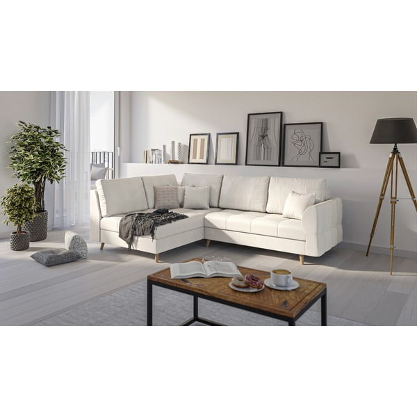 Kreemjas nurgas diivan (vasakpoolne nurk) Ariella - Ropez-image-2