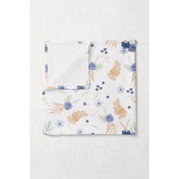 Valge musliinist beebitekk 75x100 cm Mina - Mijolnir-image-1