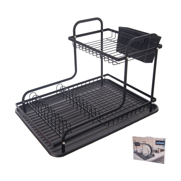 Must metallist kahetasandiline tilkumisalus 42,5x32 cm Radka - Orion-image-3