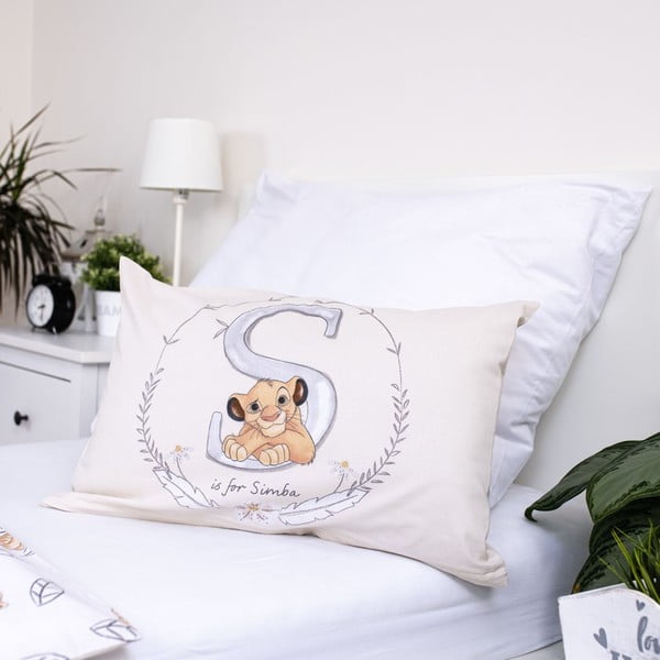 Helekollane puuvillane laste voodipesu 100x135 cm Lion King "Best Friends" - Jerry Fabrics-image-1