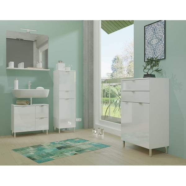 Seinapeegel koos valgusti ja riiuliga 76x75 cm - Germania-image-4