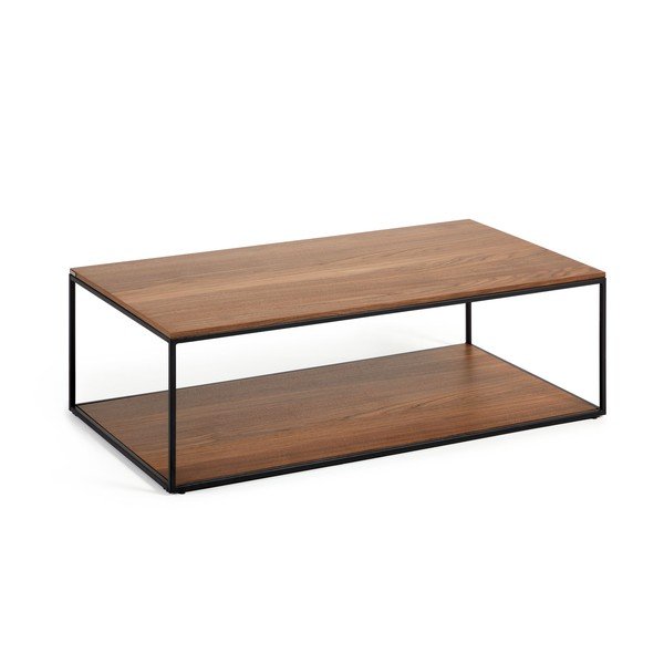 Pähklipuidu spoonist pealispinnaga diivanilaud 60x110 cm Yoana - Kave Home