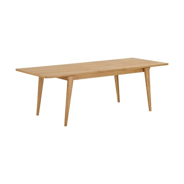 Pikendatav söögilaud lisaplaadiga tammepuidu imitatsiooniga 90x180 cm Darwin – House Nordic-image-3