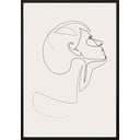 Seinaplakat raamis SKETCHLINE/FACE, 70 x 100 cm Sketchline Face - DecoKing