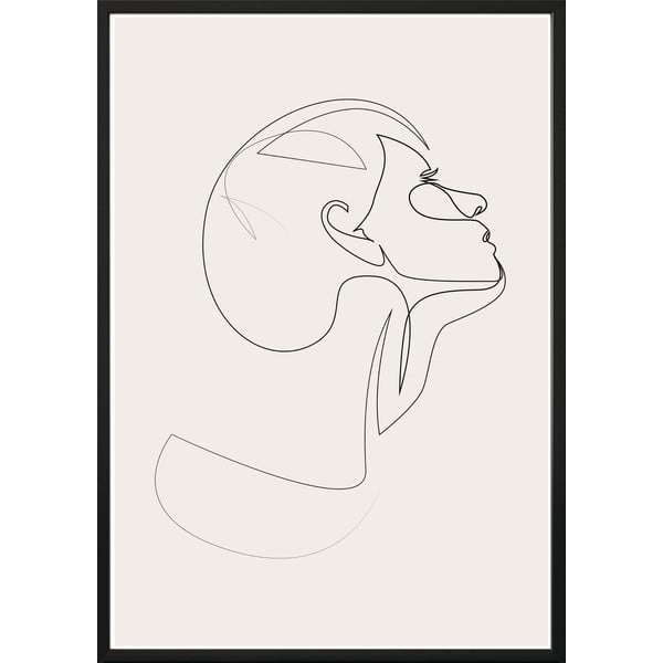 Seinaplakat raamis SKETCHLINE/FACE, 40 x 50 cm Sketchline Face - DecoKing