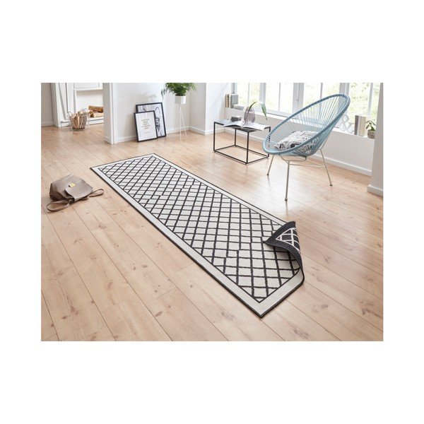 Must ja kreemjas õuevaip , 80 x 250 cm Sydney - NORTHRUGS-image-4