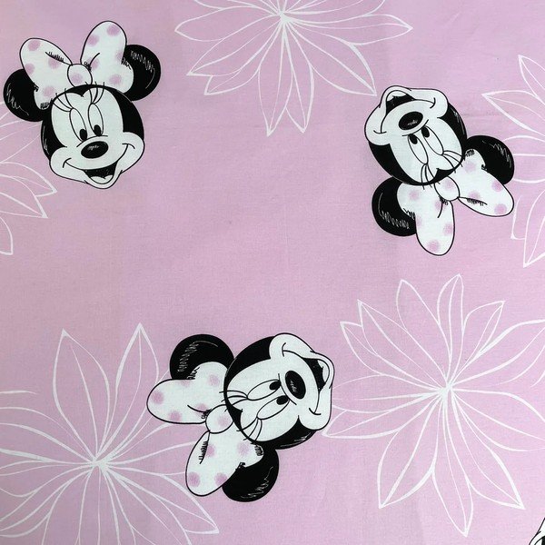 Roosa/hall puuvillane laste voodipesu üheinimesevoodile 140x200 cm Minnie Beautiful - Jerry Fabrics-image-4