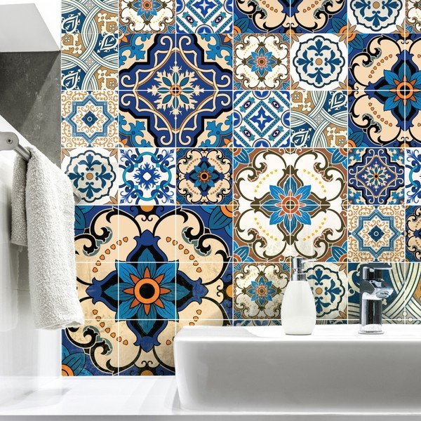 60 dekoratiivse seinakleebise komplekt , 15 x 15 cm Toundra - Ambiance-image-4