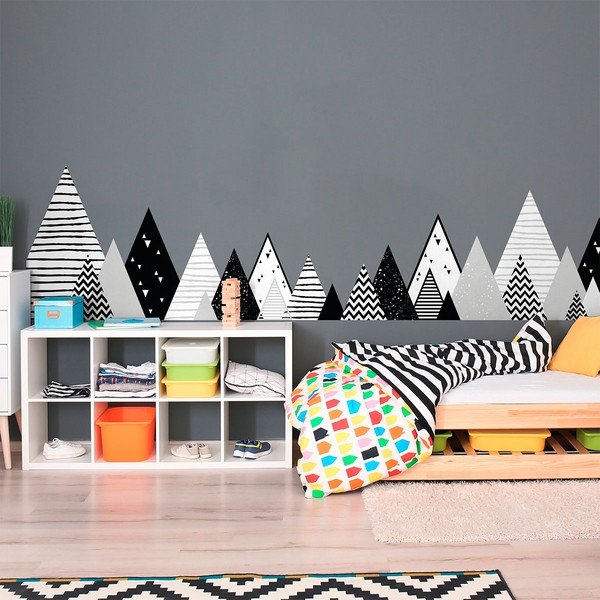 Laste seinakleebis Skandinaavia hiiglaslikud mäed Chica, 180 x 45 cm - Ambiance-image-1