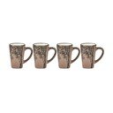 Heleroosad kivikeraamikast espressotassid 4tk komplektis 100ml Hela - Villa Collection