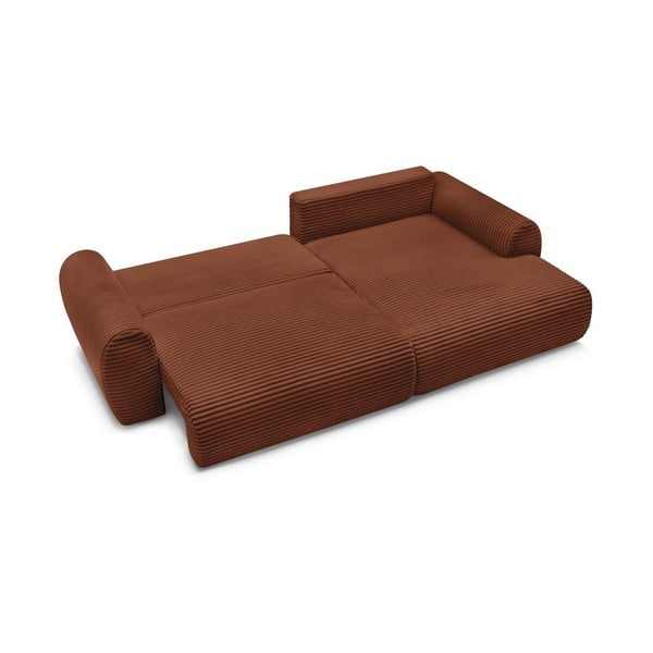 Tellisevärvi velvetist nurgadiivanvoodi (parem nurk) Lucien - Bobochic Paris-image-4