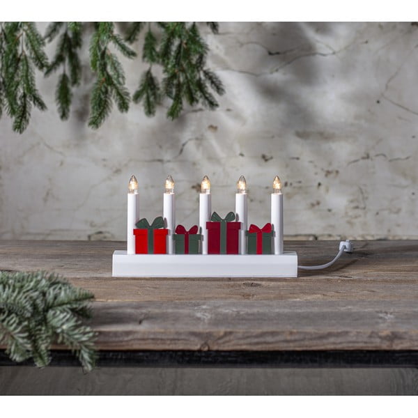 Punane/valge jõulumotiiviga valguskaunistus Julia - Star Trading-image-1