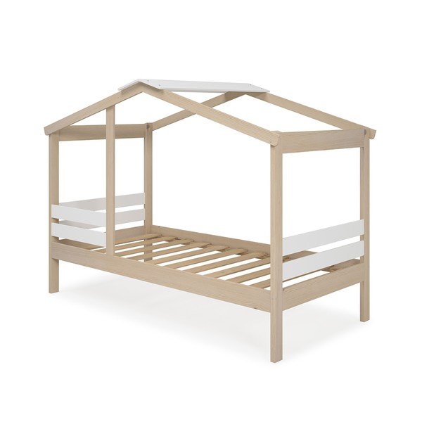 Valge/füüsiline majavoodi männipuidust 90x190 cm Angel - Marckeric-image-4