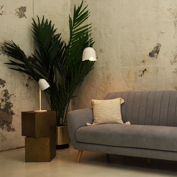 Valge laualamp, kõrgus 40 cm Paris - SULION-image-3