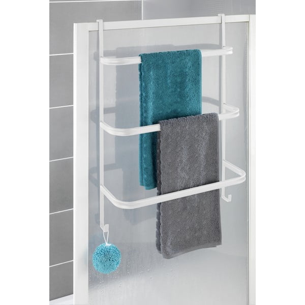 Matt valge rippuv terasest käterätikuhoidja Irpinia - Wenko-image-1