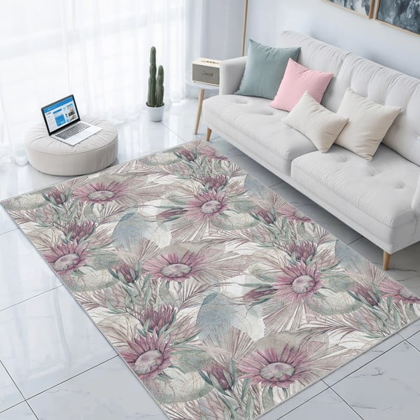 Lilla-hall pestav vaip 160x230 cm Dusty Flowers - Mila Home-image-3