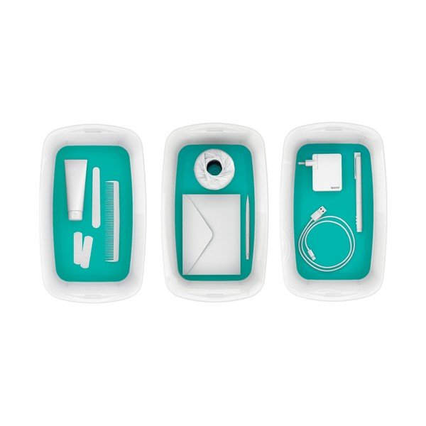 Valge ja türkiissinine kaanega hoiukarp Office, maht 5 l MyBox - Leitz-image-2