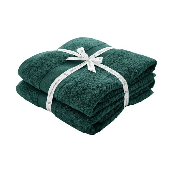 Tumerohelised froteerätikud 2tk komplektis 90x140 cm Anti-Bacterial - Catherine Lansfield-image-4